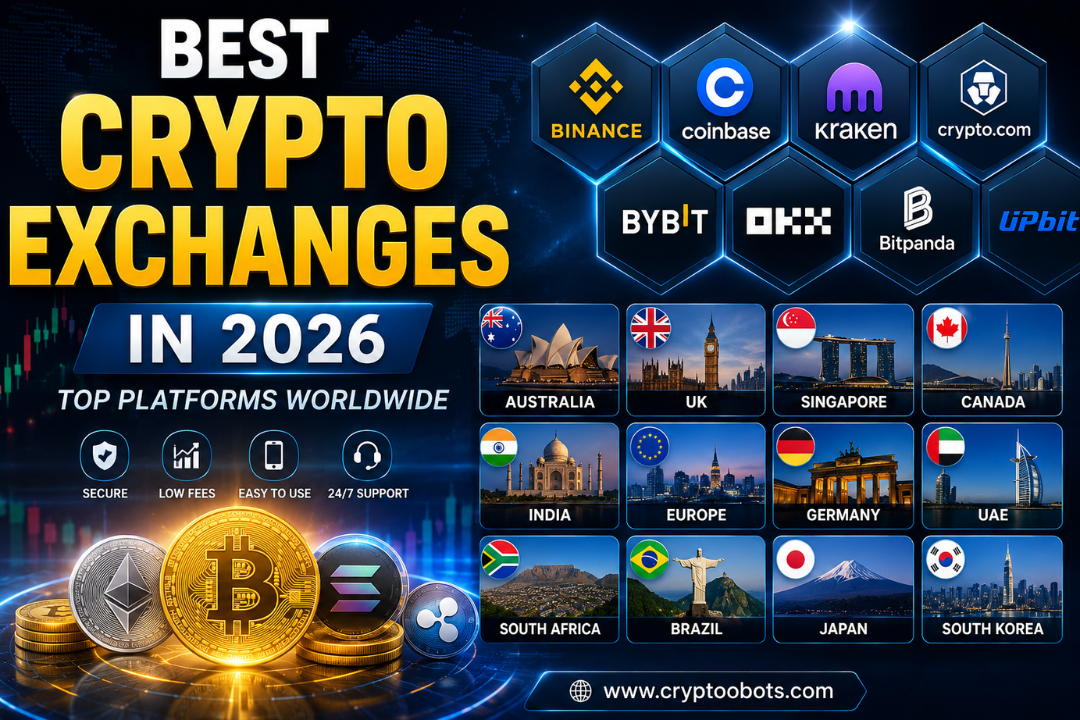 Best Crypto Exchanges in 2026: Top Platforms in Australia, UK, Singapore, Canada, India, Europe, Germany, UAE, South Africa, Brazil, Japan, and South Korea