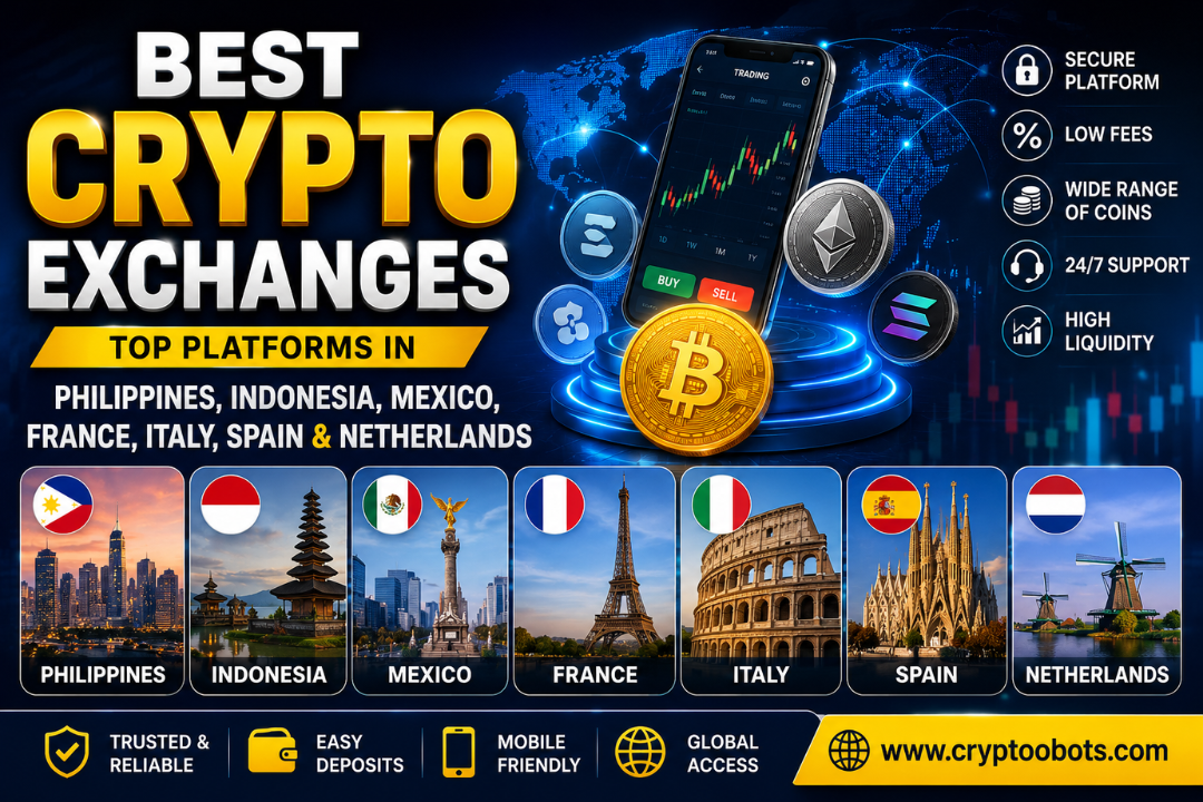 Best Crypto Exchanges in 2026: Top Platforms in the Philippines, Indonesia, Mexico, France, Italy, Spain, and the Netherlands